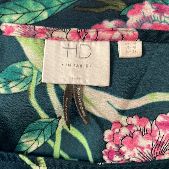 Anthropologie HD In Paris Floral Semi Sheer Eira Top Size 10 - Picture 6 of 8